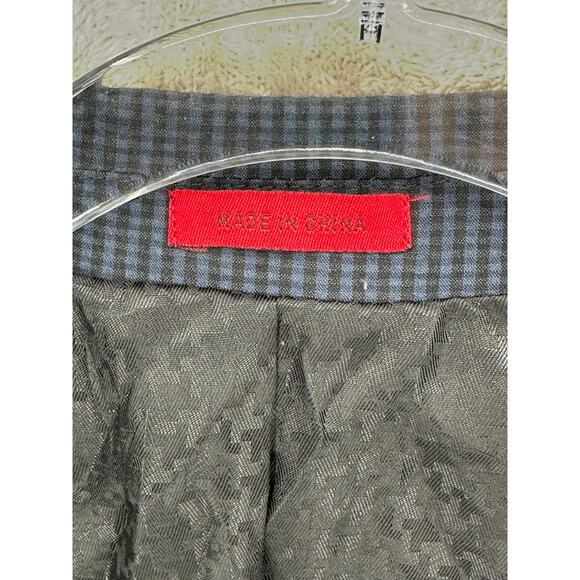 John Varvatos Blazer Mens 44R Navy Check Unlined Sport Coat Suit Jacket Textured - Picture 3 of 8